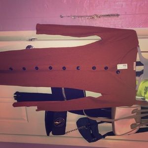 Brown sweater body con dress